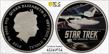 2018-P $2 Star Trek - Original Series First Strike Original Series PR70DCAM