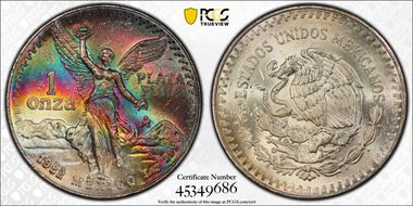 1982-Mo Onza Libertad Ag MS64