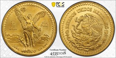 1994-Mo 1/2 oz Libertad Au MS68