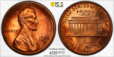 1988-D 1C Flared G, FS-901 MS66RD