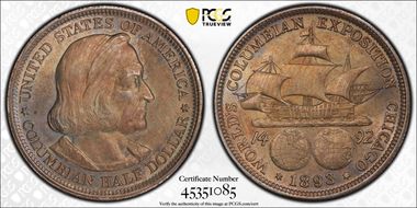 1893 50C Columbian MS64