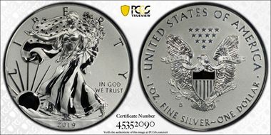 2019-S $1 Silver Eagle Enhanced Rev PR PR70