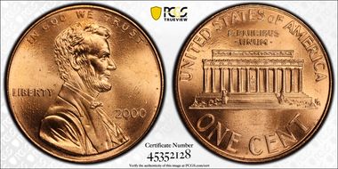 2000 1C "Cheerios" Cent MS66RD