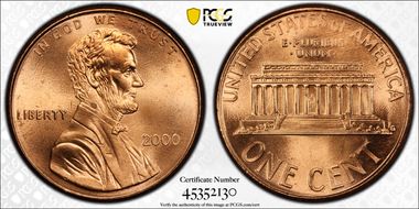 2000 1C "Cheerios" Cent MS66RD