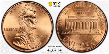 2000 1C "Cheerios" Cent MS66RD