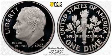 2022-S 10C Silver First Strike PR70DCAM
