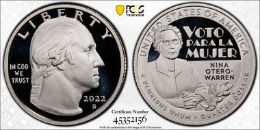 2022-S 25C Nina Otero-Warren-Silver First Strike PR69DCAM