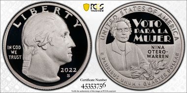 2022-S 25C Nina Otero-Warren-Silver PR70DCAM