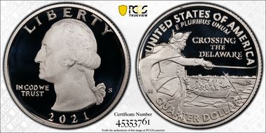 2021-S 25C Crossing the Delaware-Silver PR70DCAM
