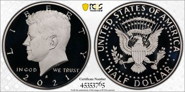 2021-S 50C Silver PR69DCAM