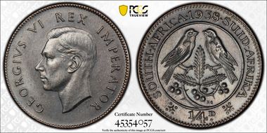 1938 1/4D Blackened MS64