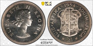 1954 2 Shil PR66