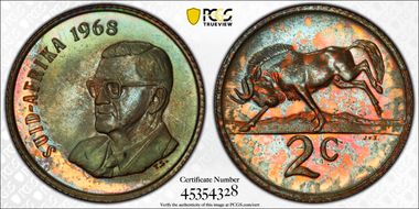 1968 2C Afrikaans PR65BN