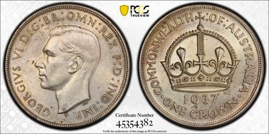 1937 Crown KM-34  Ag MS62