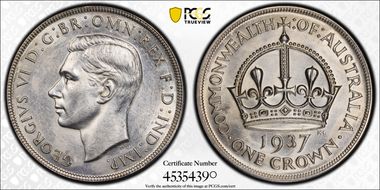 1937 Crown KM-34  Ag AU58