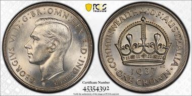 1937 Crown KM-34  Ag MS62