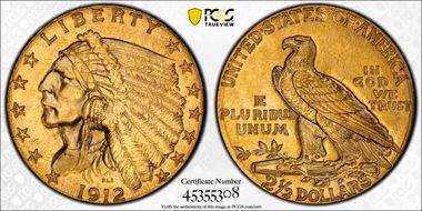 1912 $2.50 MS62