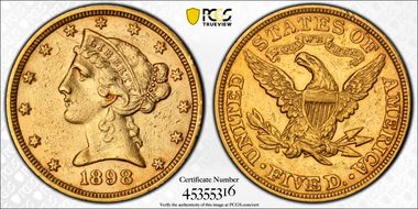 1898 $5 N1