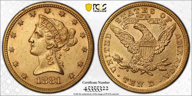 1881 $10 N1