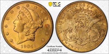 1904-S $20 MS62