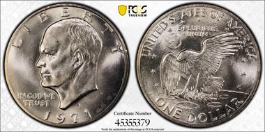 1971-S $1 Silver MS67