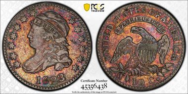 1823/2 10C Large Es VF20