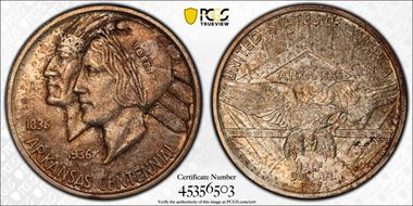 1937-S 50C Arkansas MS64