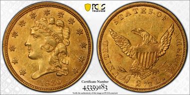 1836 $2.50 Script 8 MS62