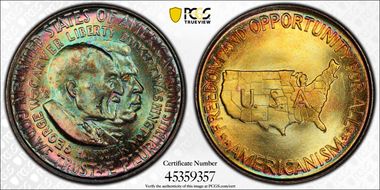 1952 50C Washington-Carver MS66+