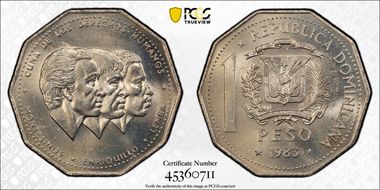 1983 Peso Human Rights MS64