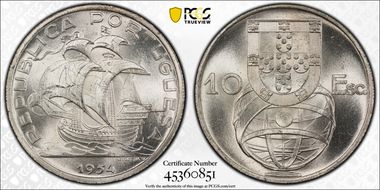 1954 10 Esc MS65+