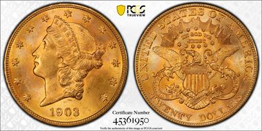 1903 $20 MS65+