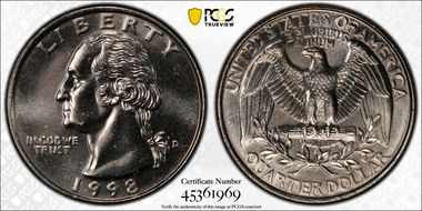 1998-D 25C MS66
