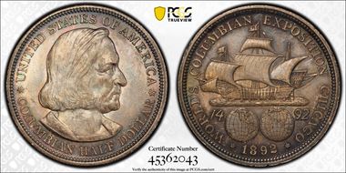 1892 50C Columbian MS63