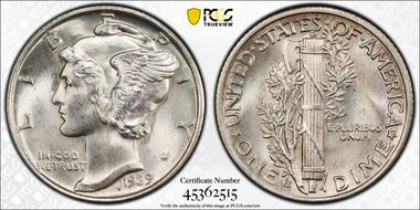 1939-S 10C MS66
