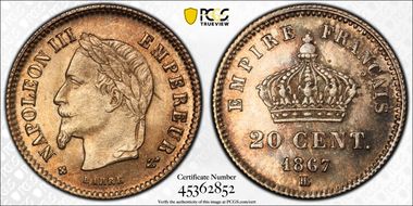 1867-BB 20C Gad-309 F-150 MS64