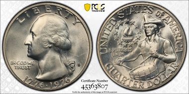 1976-S 25C Silver MS68