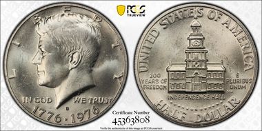 1976-S 50C Silver MS67