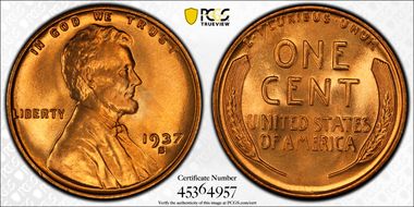 1937-S 1C MS67+ RD