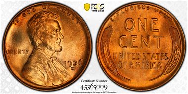 1936-D 1C MS67RD