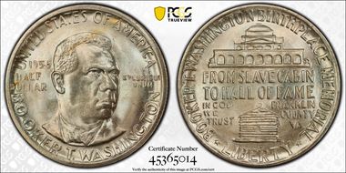 1950-D 50C Booker T. Washington MS66