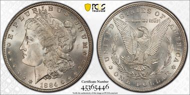 1884 $1 MS66