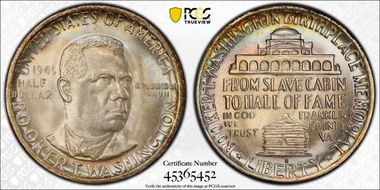 1946-D 50C Booker T. Washington MS67