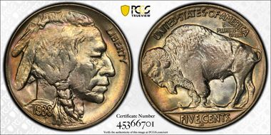 1938-D 5C Buffalo MS65