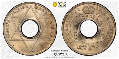 1908 1/10D KM-3 Copper-Nickel MS65
