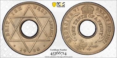 1938 1/10D MS66
