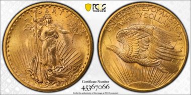 1907 $20 Saint-Gaudens MS64