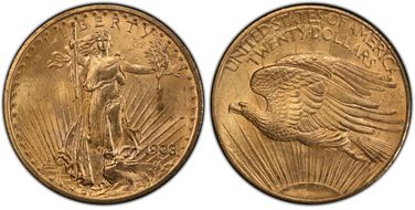 1908 $20 No Motto MS64