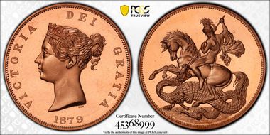 "1879" Crown INA Retro Fantasy X#83b St. George Cu 30 g. PR66CAM