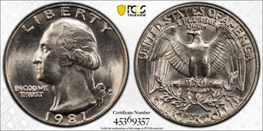 1981-D 25C MS65